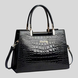 Sac à main en cuir crocodile brillant