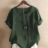 Blouse Aérée avec Patte de Boutonnage