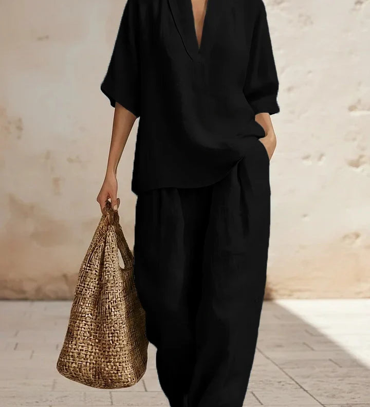 Lilly | Ensemble en lin deux pièces sans effort
