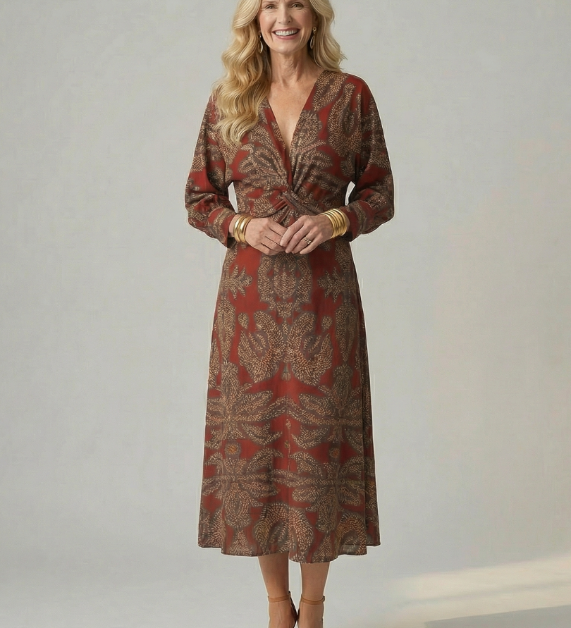 Lune | Robe Midi Wrap Naturelle