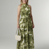 Sylin | Robe Midi à Encolure Halter Froncée