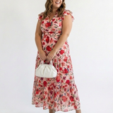 Lila | Robe Midi Évasée à Imprimé Floral
