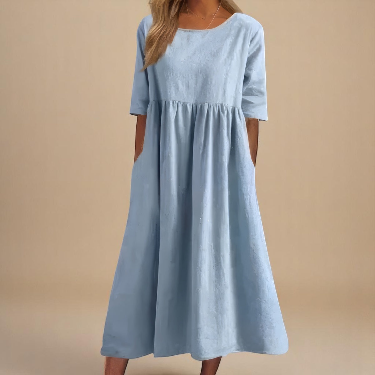 Miranda | Robe Classique à Manches Mi-Longues