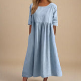 Miranda | Robe Classique à Manches Mi-Longues