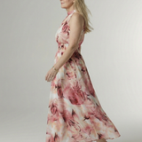 Sylin | Robe Midi à Encolure Halter Froncée