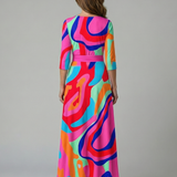 Celine | Robe Midi Croisée à Col