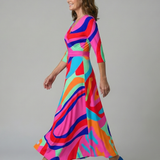 Celine | Robe Midi Croisée à Col