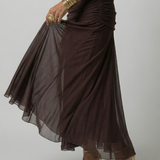 Calen | Robe Midi Décontractée à Épaules Dénudées