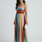 Sereine | Robe Maxi à Rayures Légères
