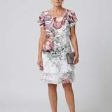 Kualani | Robe florale propre à longueur genou