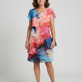 Mira | Robe longueur genou en marbre élégant