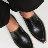 Zofia™ | Mocassins Patchwork Noirs