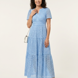 Brielle | Robe midi à manches courtes en V