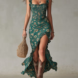 Maya | Robe maxi boho à manches volantes