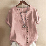 Blouse Aérée avec Patte de Boutonnage