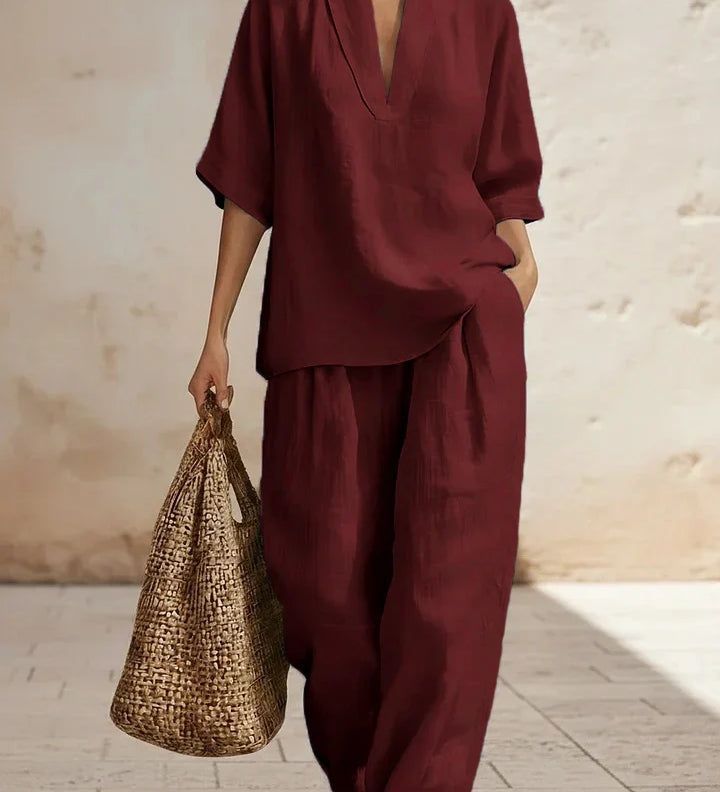 Lilly | Ensemble en lin deux pièces sans effort