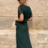 Robe Maxi de Fête Élégante à Col V