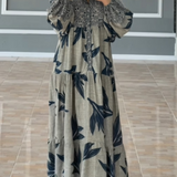 Anya | Robe ample à lanternes imprimées