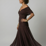 Calen | Robe Midi Décontractée à Épaules Dénudées