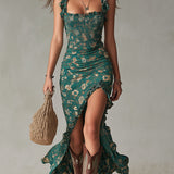 Maya | Robe maxi boho à manches volantes