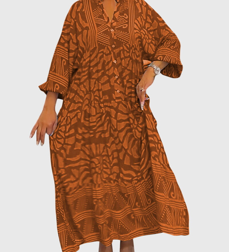 Marissa | Robe Maxi avec Imprimé Élégant