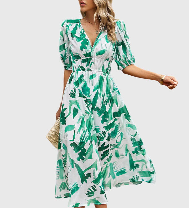 Joyce | Robe Midi Florale Flatteuse