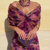 Robe Maxi de Fête Élégante à Col V