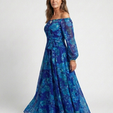 Aspen | Robe Maxi Fleurie à Épaules Dégagées