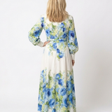 Harper | Robe Maxi à Manches Longues à Fleurs avec Boutonnage Avant