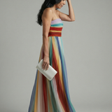 Sereine | Robe Maxi à Rayures Légères