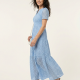Brielle | Robe midi à manches courtes en V