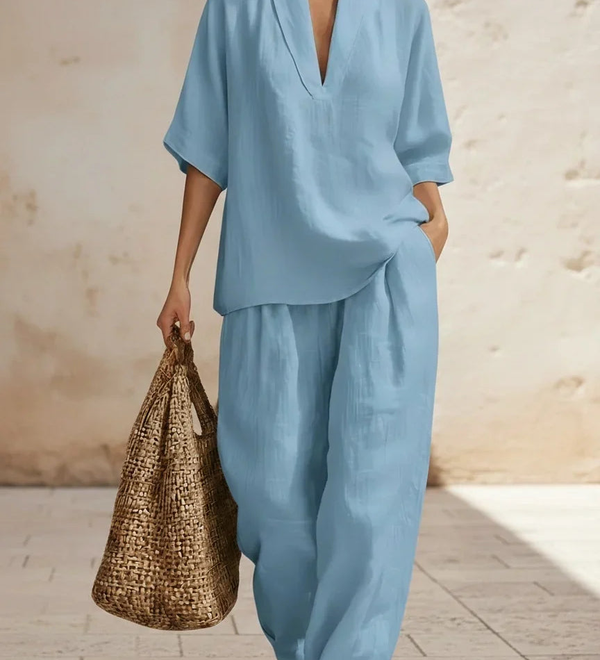 Lilly | Ensemble en lin deux pièces sans effort
