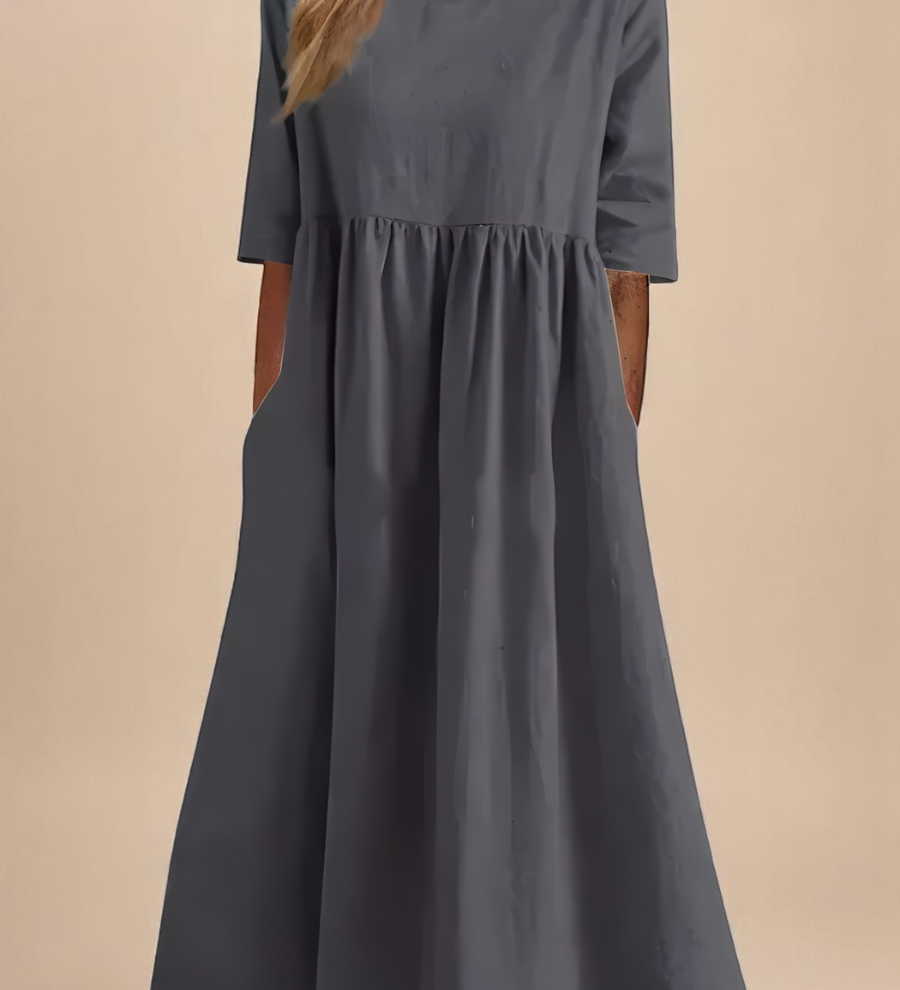 Miranda | Robe Classique à Manches Mi-Longues