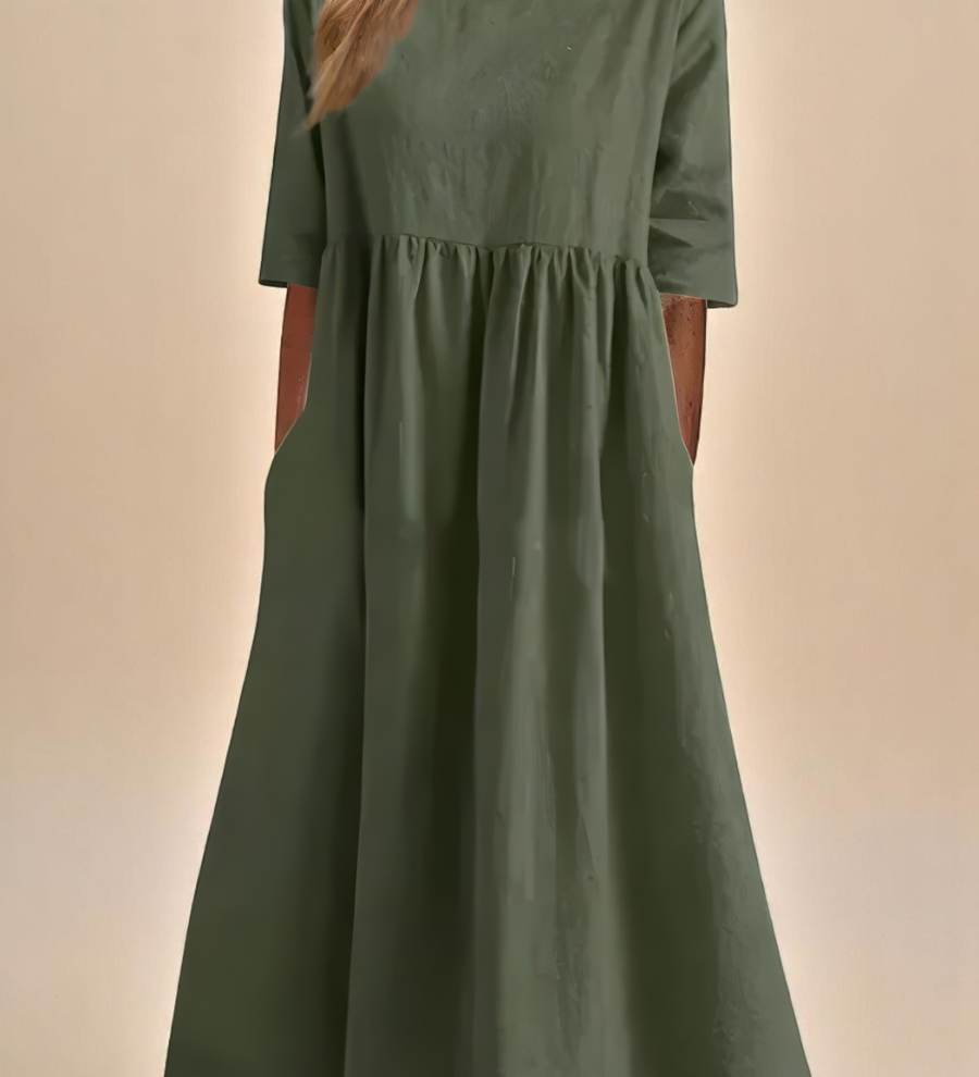 Miranda | Robe Classique à Manches Mi-Longues