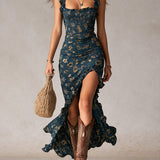 Maya | Robe maxi boho à manches volantes