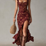 Maya | Robe maxi boho à manches volantes