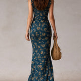 Maya | Robe maxi boho à manches volantes
