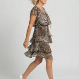 Briar | Robe mi-longue à imprimé animal