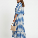 Elodie | Robe Midi à Imprimé Diamant