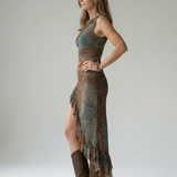 Zalia | Robe Midi Drapée Silencieuse