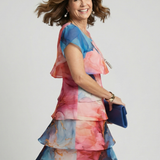 Mira | Robe longueur genou en marbre élégant