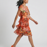 Evania | Robe longueur genou à motifs éparpillés