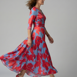 Celine | Robe Midi Croisée à Col