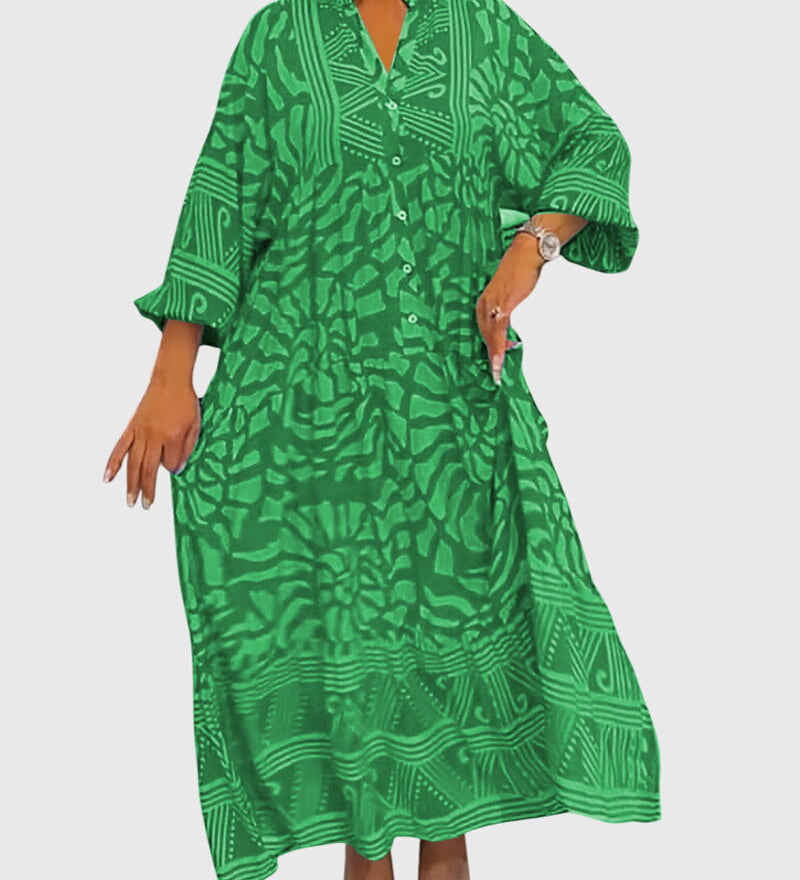 Marissa | Robe Maxi avec Imprimé Élégant