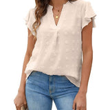 Kari | Blouse Chic en Patchwork avec Volants