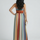 Sereine | Robe Maxi à Rayures Légères