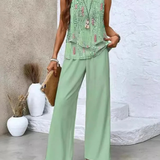 Ovelynra™ | Ensemble Haut Sans Manches et Pantalon Large
