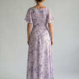 Vaelis | Robe Midi à Manches Volantes
