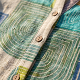 Fenella | Robe à manches courtes en V, longueur genou