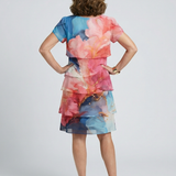 Mira | Robe longueur genou en marbre élégant